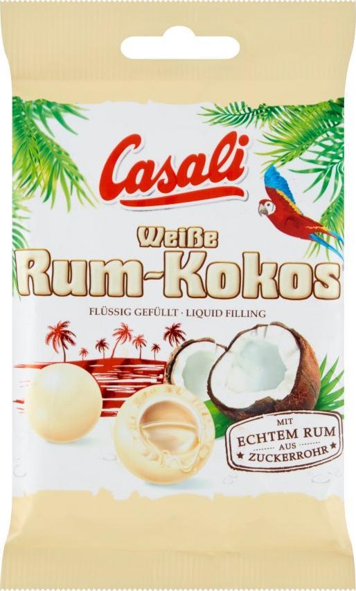 Josef Manner & Comp AG Casali Draże rum-kokos z płynnym nadzieniem w białej czekoladzie 100g 1