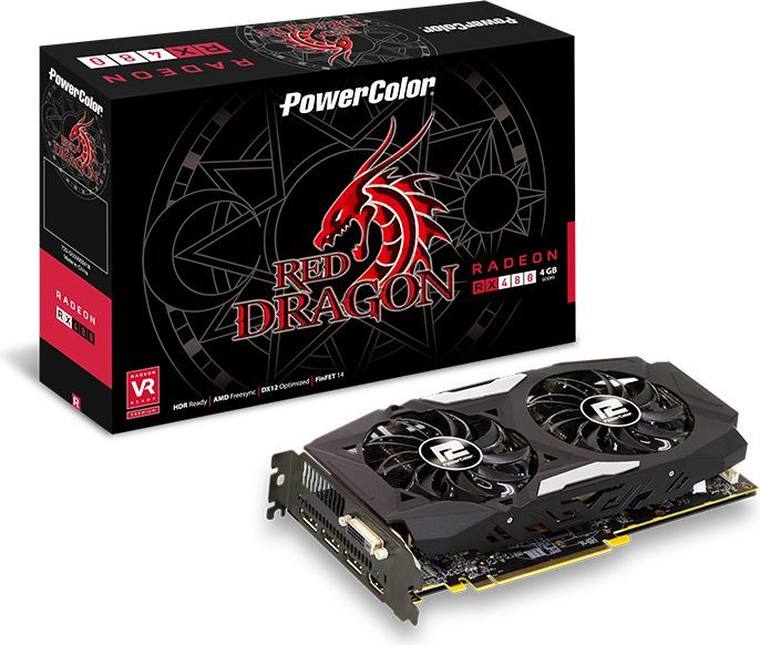 Karta graficzna Power Color Radeon RX 480 Red Dragon 4GB GDDR5 (256 Bit) 3xDP, HDMI, DVI-D, BOX (AXRX 480 4GBD5-3DHD) 1