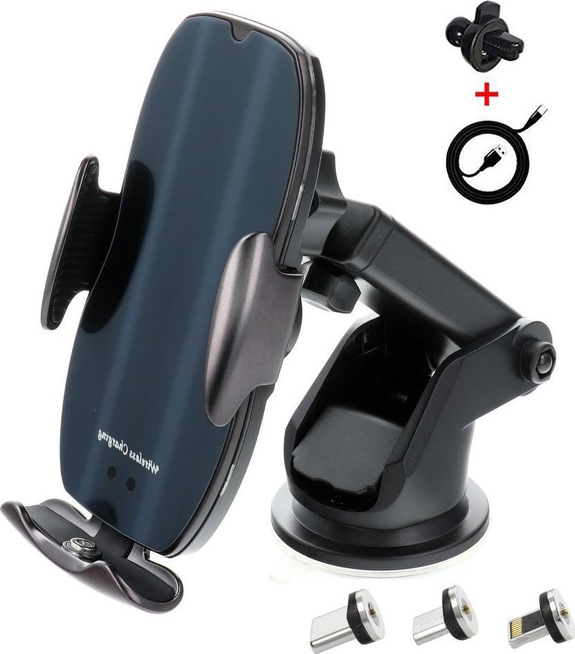 Braders Uchwyt automatyczny z ładowaniem indukcyjnym Qi 15W + końcówki magnetyczne 1