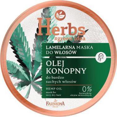 Lamel Farmona Herbs Lamelarna Maska do włosów bardzo suchych - Olej Konopny 250ml 1
