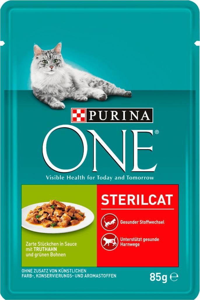 Purina Purina One SterilCat indyk, zielona fasola 85g 1