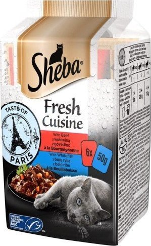 Sheba SHEBA MINI SASZET.TASTE PARIS 6X50G 6175 1