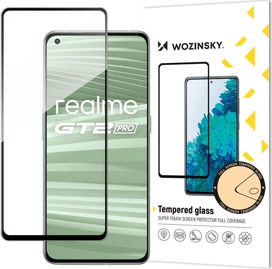 Wozinsky Wozinsky super wytrzymałe szkło hartowane Full Glue na cały ekran z ramką Case Friendly Realme GT2 Pro czarny 1