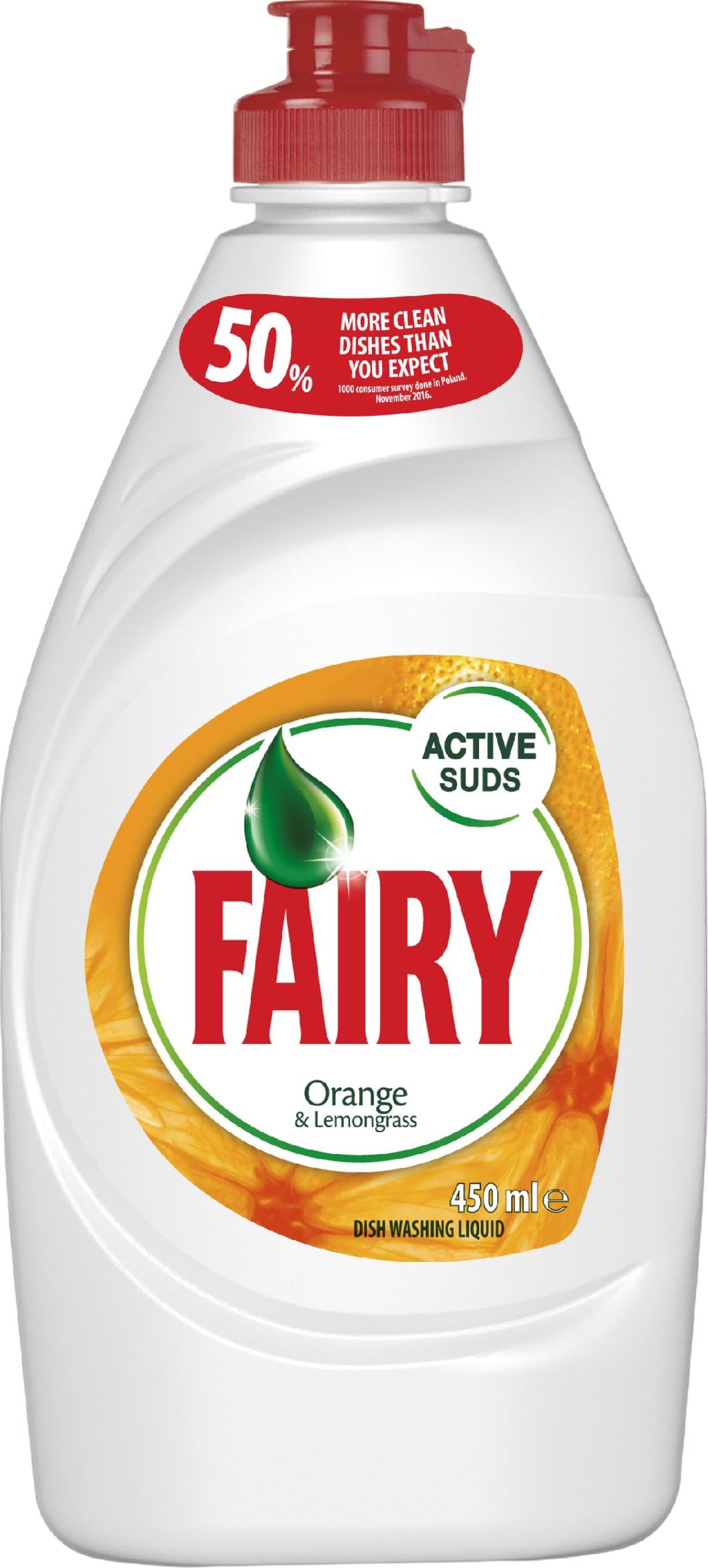 Fairy Płyn do mycia naczyń pomarańcza z trawą cytrynową 450ml (4015400956150) 1