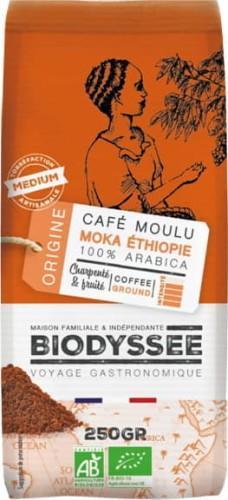 Kawa mielona Biodyssee Kawa 100% Arabica Etiopia Moka mielona 250g EKO Biodyssee 1