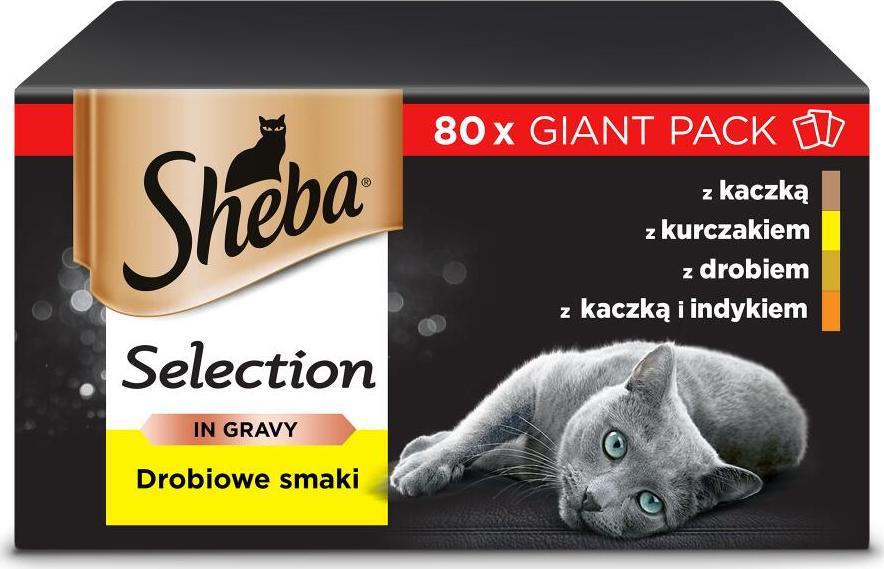 Sheba Sheba Selection Drobiowe Smaki w sosie 80x85g 1
