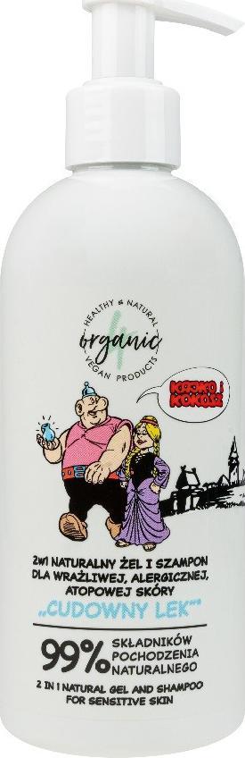 4organic 4ORGANIC_Kajko i Kokosz Cudowny Lek naturalny żel i szampon dla wrażliwej alergicznej i atopowej skóry 300ml 1