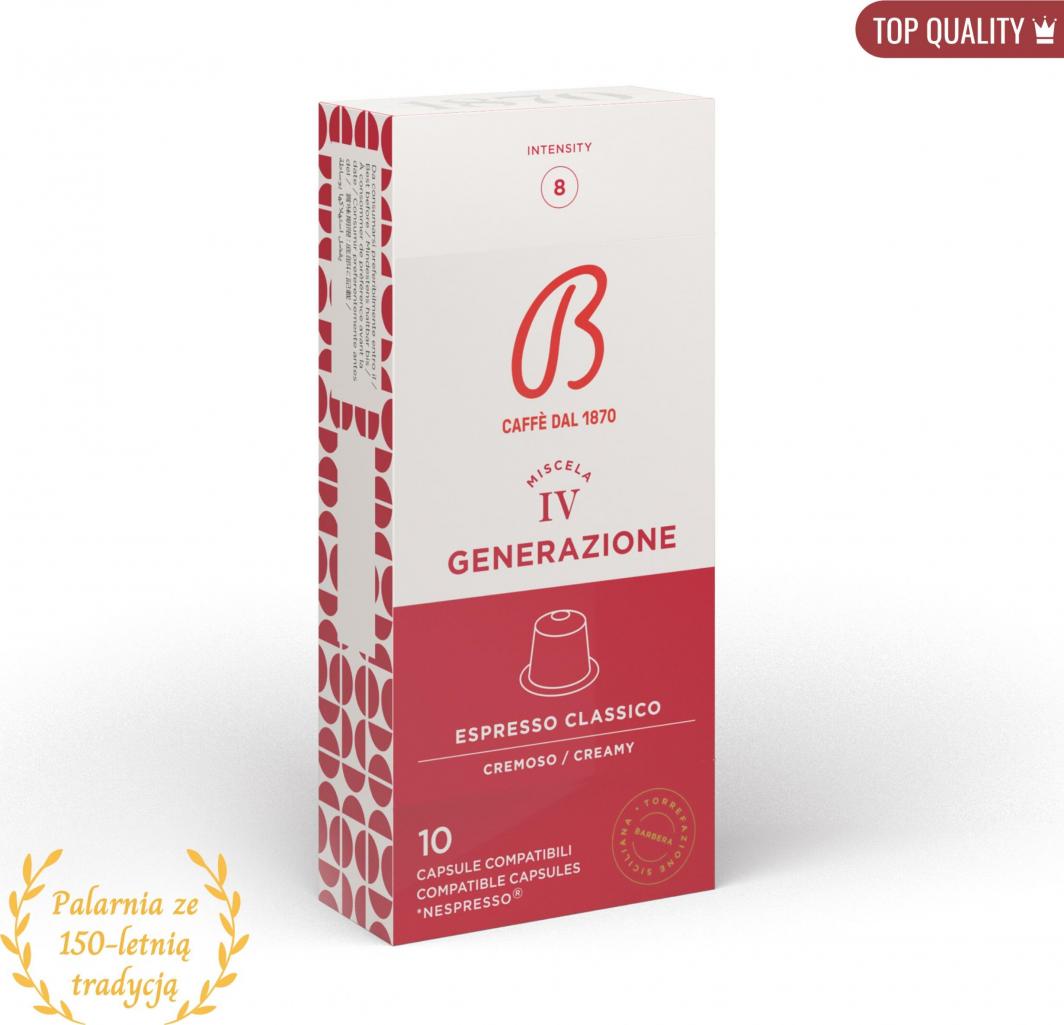 B Caffe dal 1870 Kapsułki do Nespresso* 10 szt. IV GENERAZIONE - receptura pokolenia IV - B Caffe dal 1870 1