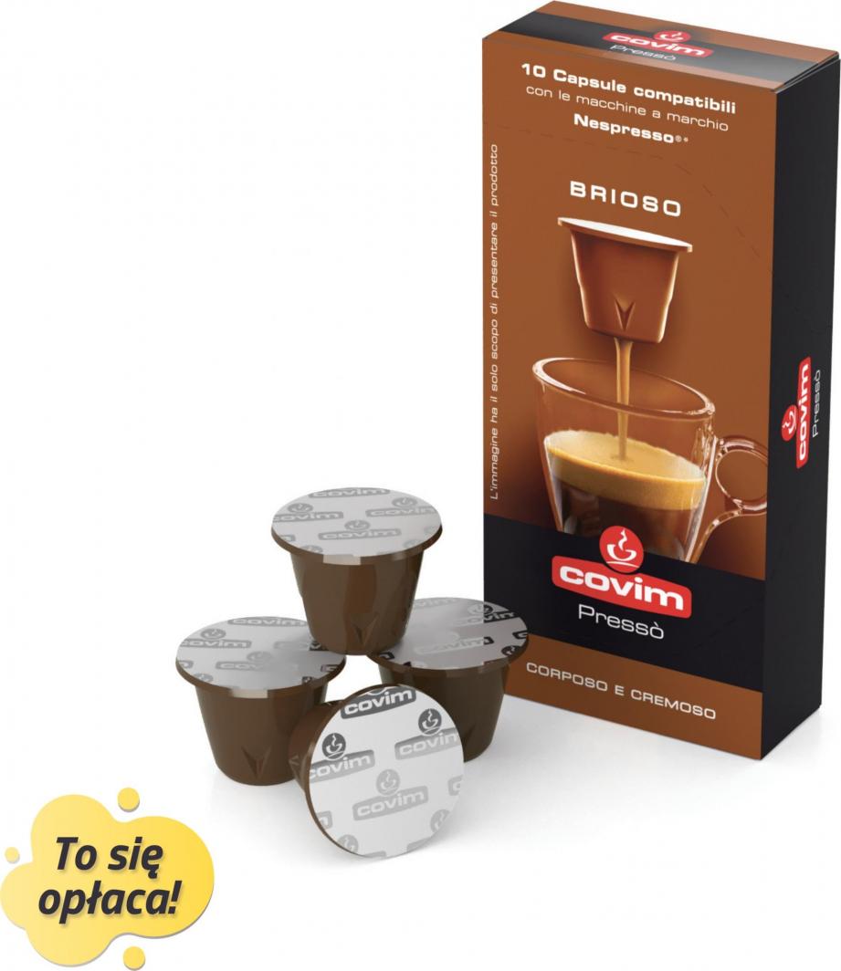 Covim Kapsułki do Nespresso* 10 szt. BRIOSO - porywająca - Covim 1