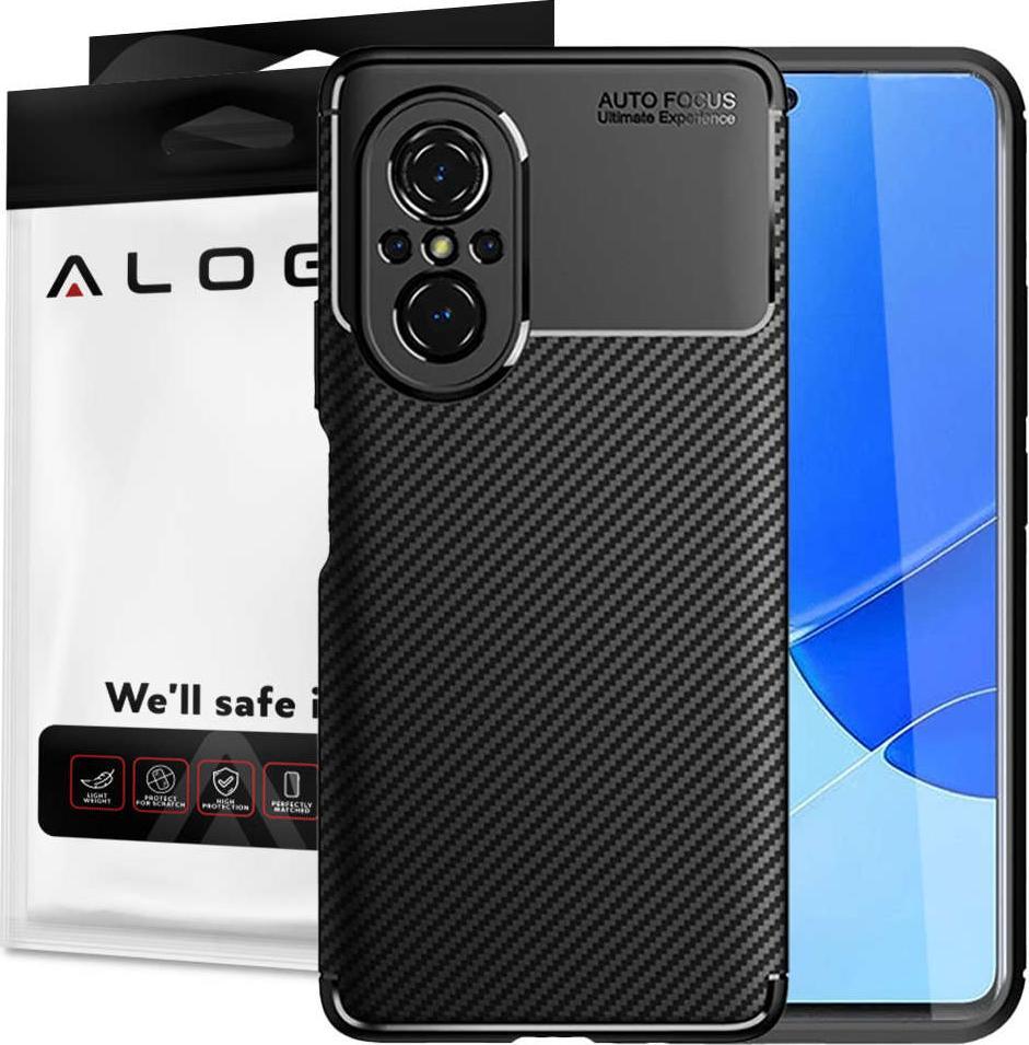 Alogy Alogy Etui na telefon do Huawei Nova 9 SE Rugged Armor obudowa TPU Carbon Black uniwersalny 1