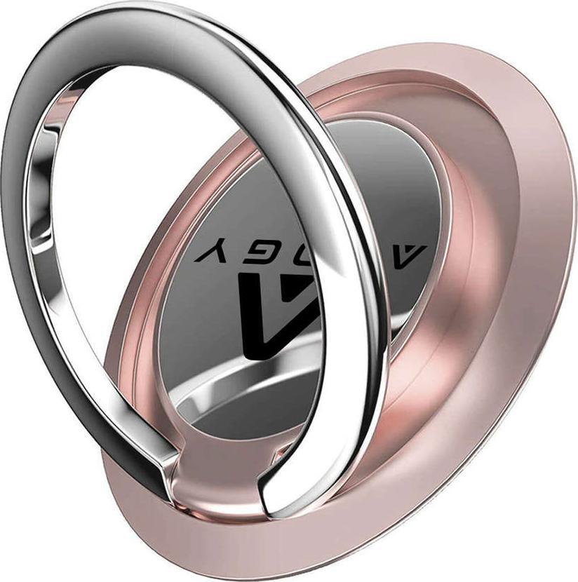 Alogy Alogy Ring Holder Uchwyt na palec stojak do telefonu Różowy uniwersalny 1