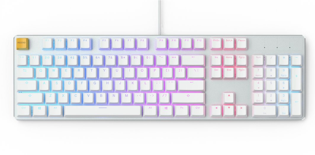 Klawiatura Glorious GMMK White Ice Edition Gateron Brown (GLO-GMMK-FS-BRN-W) 1