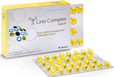 Ziołolek Lino complex A+E+F, 60 kapsułek - Długi termin ważności! 1