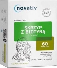 Novativ Skrzyp z biotyną Complex, 60 kapsułek - Długi termin ważności! 1