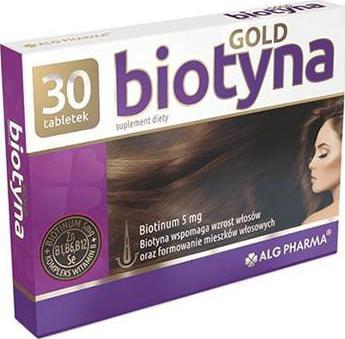 Alg Pharma Biotyna, Gold Max, 30 tabletek - Długi termin ważności! 1