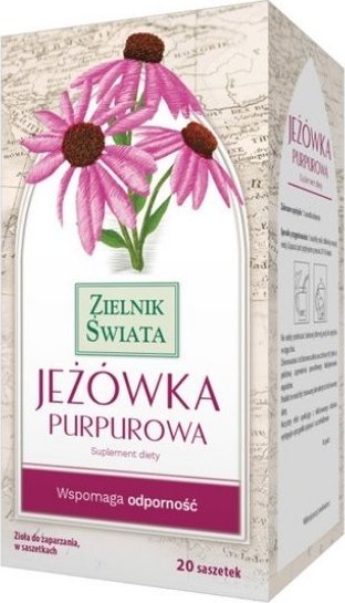 HERBAPOL-LUBLIN S.A. Jeżówka Purpurowa Zielnik Świata zioła do zaparzenia 20 saszetek - Długi termin ważności! 1