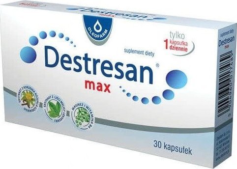 Oleofarm Destresan Max, 30 kapsułek - Długi termin ważności! 1
