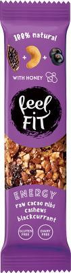 Feel FIT Baton kakaowy z orzechami nerkowca i czarną porzeczką 35 g 1