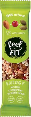 Feel FIT Baton orzechowy z migdałami, żurawiną i dynią 35 g 1