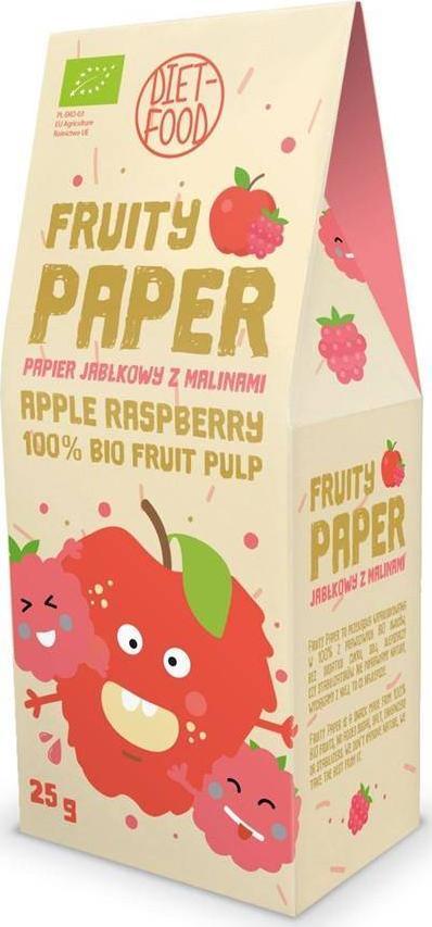 Diet Food Papier z jabłkiem i maliną BIO 25 g 1