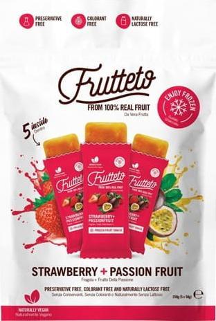 Frutteto Lody sorbetowe do zamrożenia Malina - Jabłko Frutteto, 5x50g 1