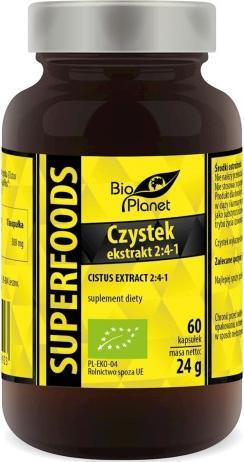 BIO PLANET - seria SUPERFOODS CZYSTEK EKSTRAKT BIO 60 KAPSUŁEK (300 mg) - BIO PLANET 1
