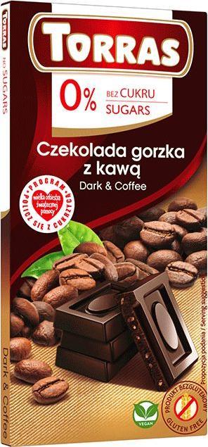 Torras Czekolada Gorzka z Kawą bezgl. bez cukru 75g TORRAS 1