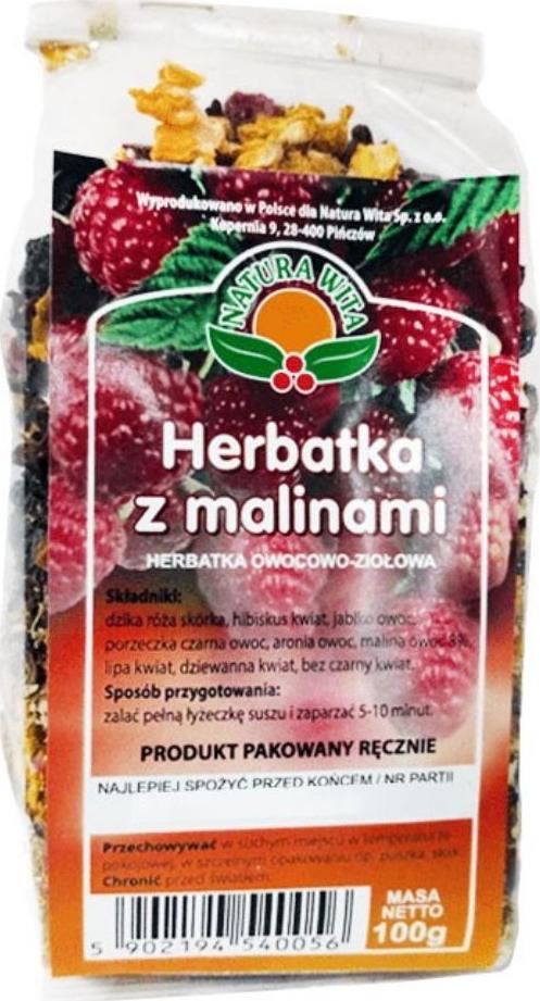 Natura Wita Herbatka z malinami 100g NATURA WITA 1