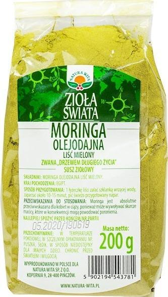Natura Wita Moringa olejodajna liść mielony 200g NATURA WITA 1