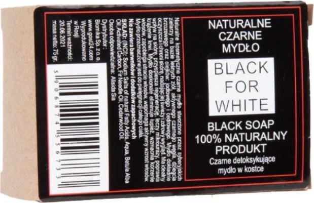 Black for White Czarne mydło w kostce detoksykujące 75 g BLACK FOR WHITE 1