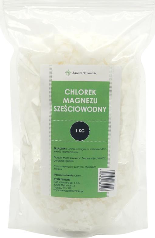 Zawsze Naturalnie Chlorek Magnezu Sześciowodny 1kg ZawszeNaturalnie 1