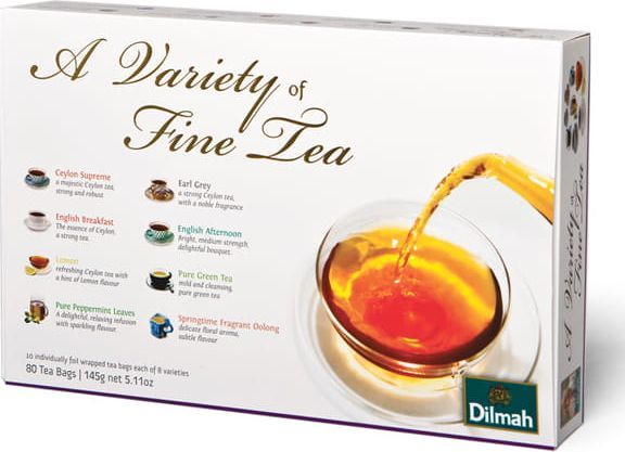 Actis DILMAH VARIETY OF FINE TEA 80 KOPERT 145g 8 RODZAJÓW 87552808 1