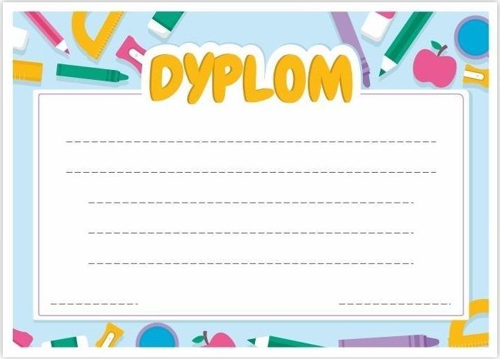 LearnHow Dyplom A4 uniwersalny - Przybory 10szt 1