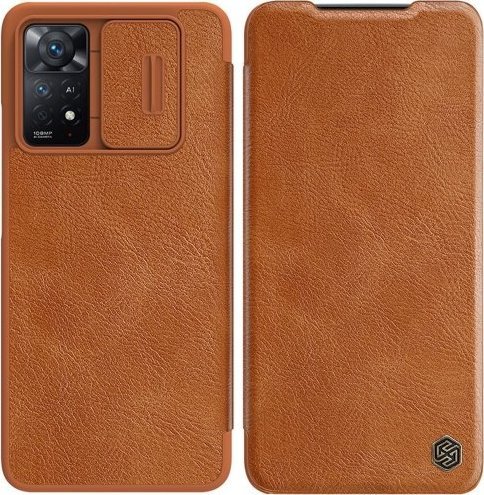 Nillkin Etui QIN Pro do Xiaomi Redmi Note 11 Pro 5G IE Brązowe 1