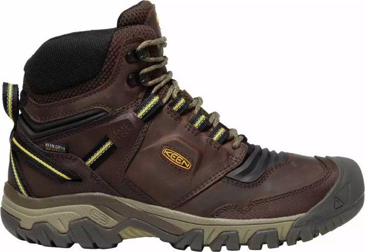Buty trekkingowe męskie Keen Ridge Flex Mid WP Coffee Bean/Keen Yelow r. 42 (KE-1026614) 1