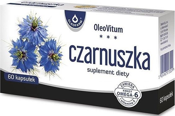 Oleofarm Czarnuszka, 60 kapsułek - Długi termin ważności! 1