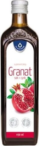 Oleofarm Granat Sok + Cynk, 490 ml - Długi termin ważności! 1