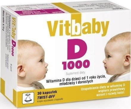 Salvum Vitbaby D 1000 30 kapsułek twist-off - Długi termin ważności! 1