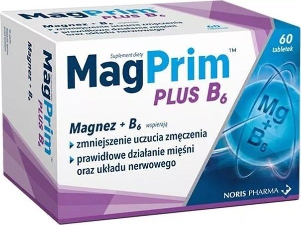 NORIS PHARMA Magprim Plus B6, 60 tabletek - Długi termin ważności! 1