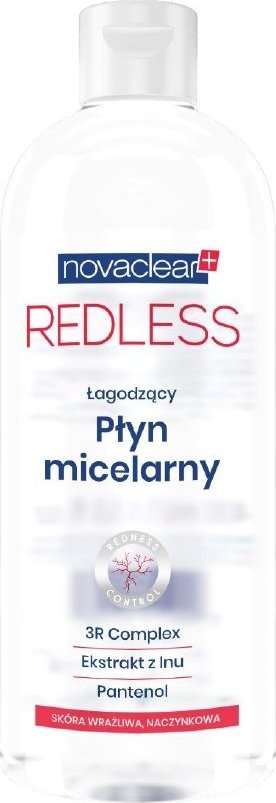 Equalan Pharma Novaclear, Redless Łagodzący Płyn Micelarny, 400 ml - Długi termin ważności! 1