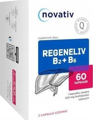Medicinae Novativ Regeneliv B2 + B6, 60 kapsułek 1