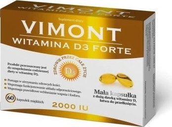 S-lab Vimont Witamina D3 Forte 2000 IU, 60 kapsułek - Długi termin ważności! 1