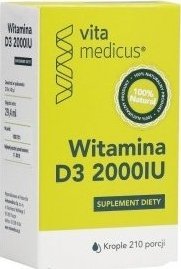 Herbamedicus Witamina D3 2000IU, Krople, 29,4ml - Długi termin ważności! 1