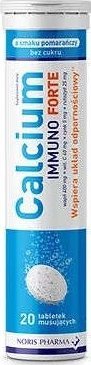 NORIS PHARMA Calcium Immuno Forte, 20 tabletek musujących - Długi termin ważności! 1