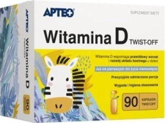 Synoptis Pharma Apteo Witamina D, 90 kapsułek twist-off - Długi termin ważności! 1