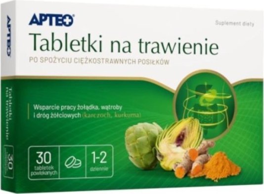 Synoptis Pharma Apteo Tabletki na trawienie, 30 tabletek - Długi termin ważności! 1