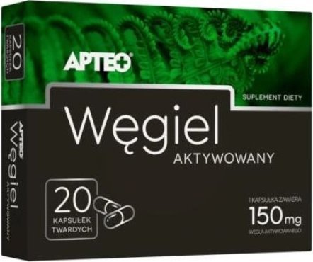 Synoptis Pharma Węgiel aktywowany, 20 kapsułek - Długi termin ważności! 1