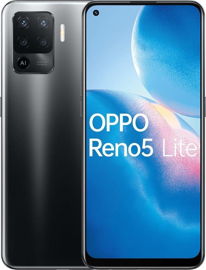 Smartfon Oppo Reno5 Lite 8/128GB Dual SIM Czarny + Folia Hydrożelowa Rock Space Anti Blue 1
