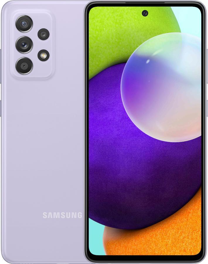Smartfon Samsung Galaxy A52 6/128GB Dual SIM Fioletowy + Folia Hydrożelowa Rock Space Matowa 1