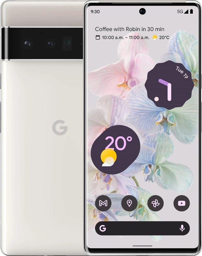 Smartfon Pixel 6 Pro 5G 12/128GB Dual SIM Biały + Folia Hydrożelowa Rock Space Prywatyzująca 1